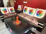 7 Seater wooden Sofa cum Bed with center table