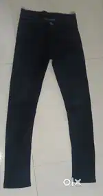 Black colour libra-m jeans.