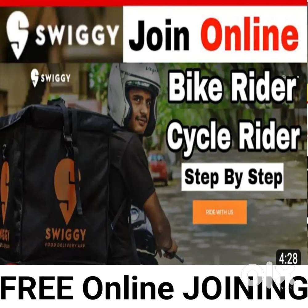 FREE JOINING 100 Delivery boys Swiggy Food Delivery jobs