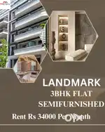 Landmark 3Bhk Semifurnished Flat Available For Rent