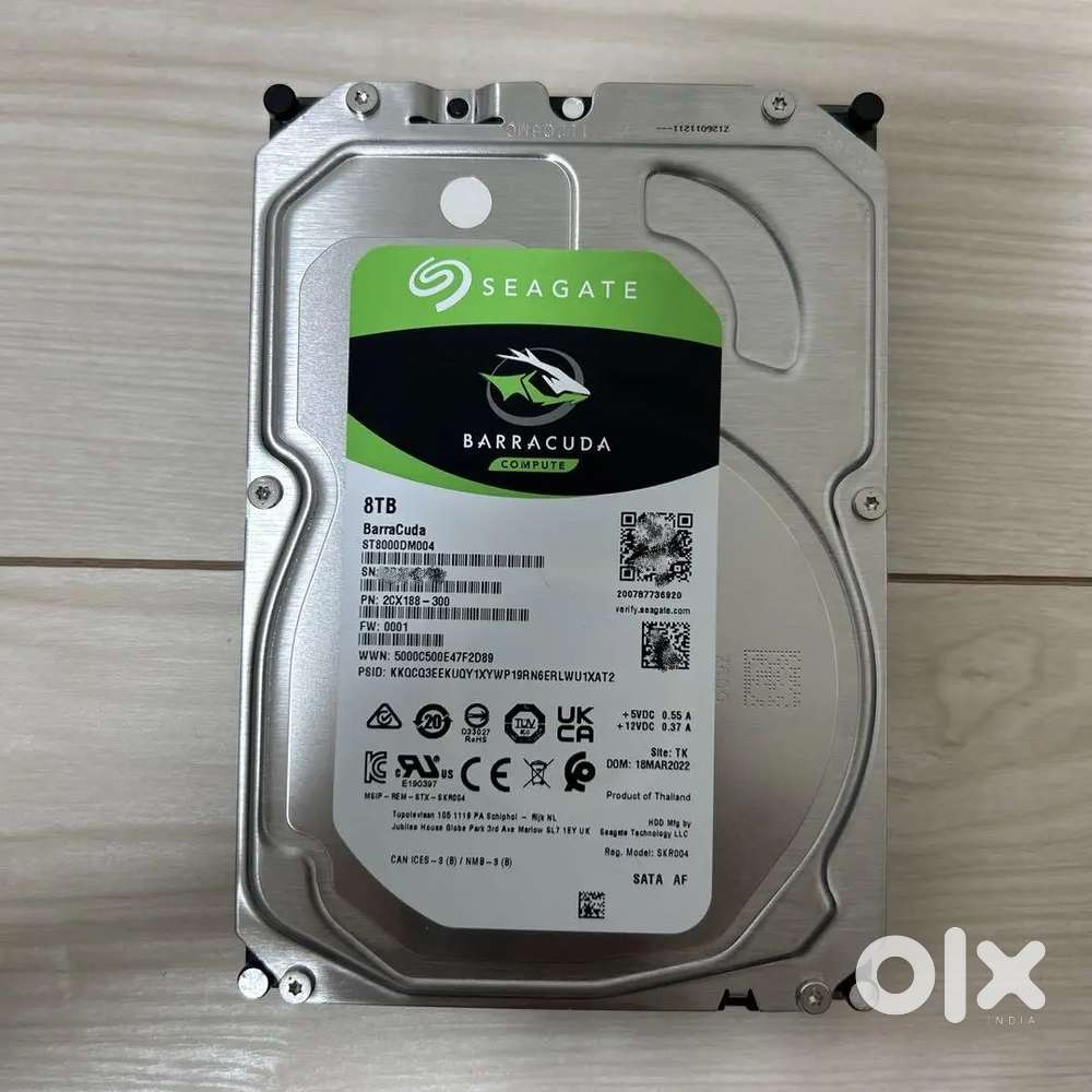 Seagate 8TB BarraCuda SATA III 3.5 5400 rpm Internal brand new