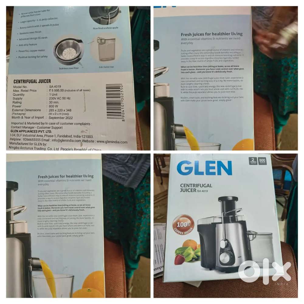 Brand new unopened GLEN juicer.