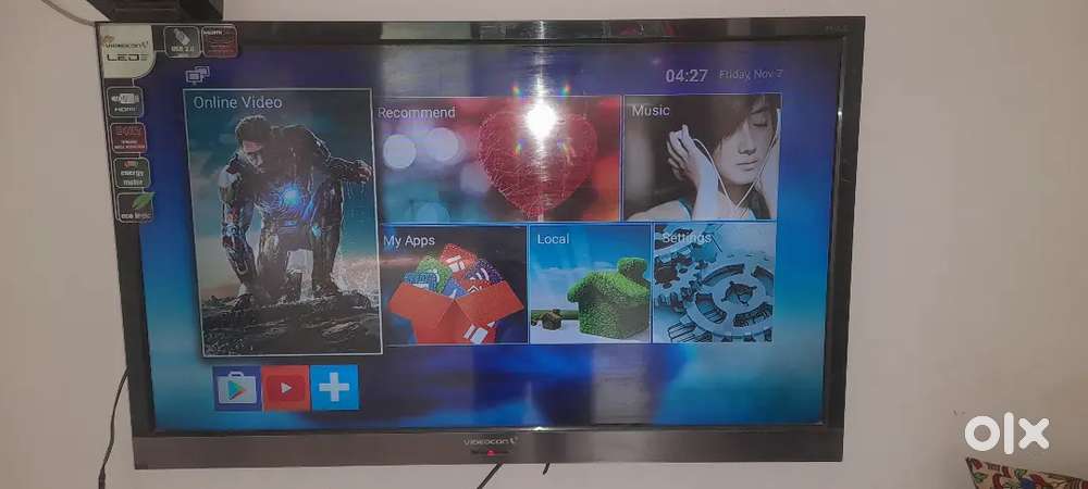Led 32  videocon tv 4 k mxq pro  android TV box