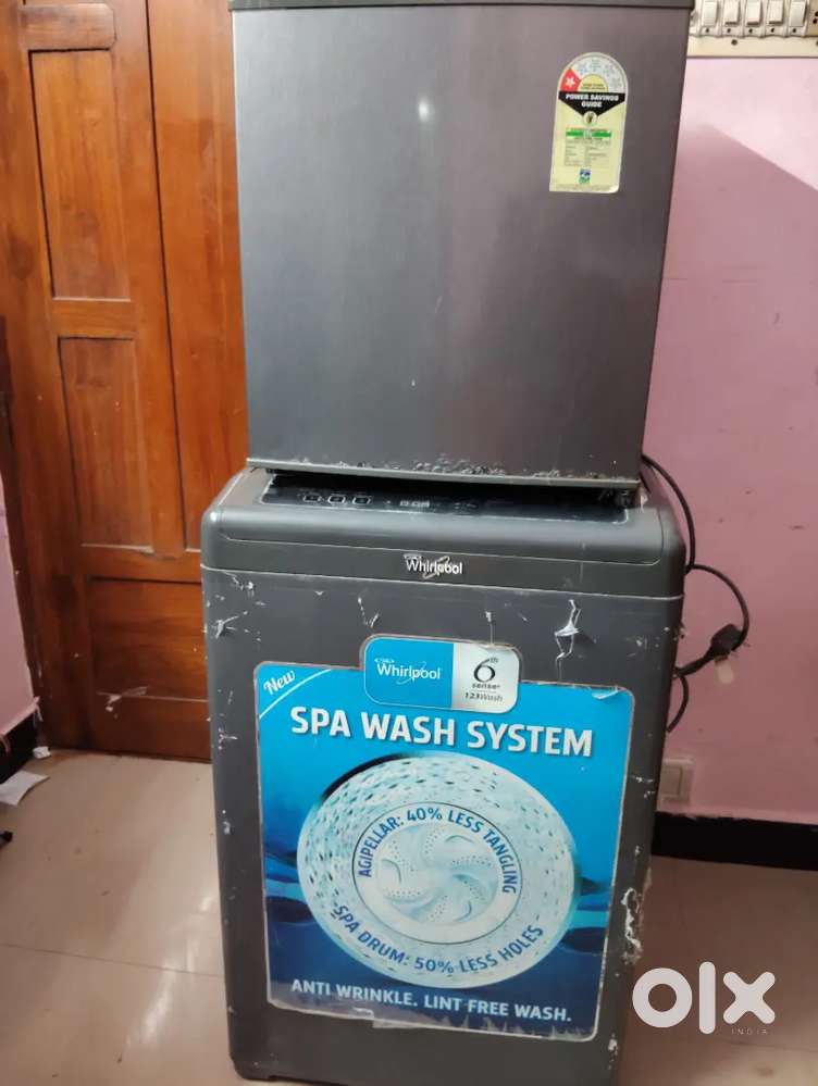 URGENT SALE WHIRLPOOL 6.5KG WASHING MACHINE LG 50 LITER SMALL  FRIDGE