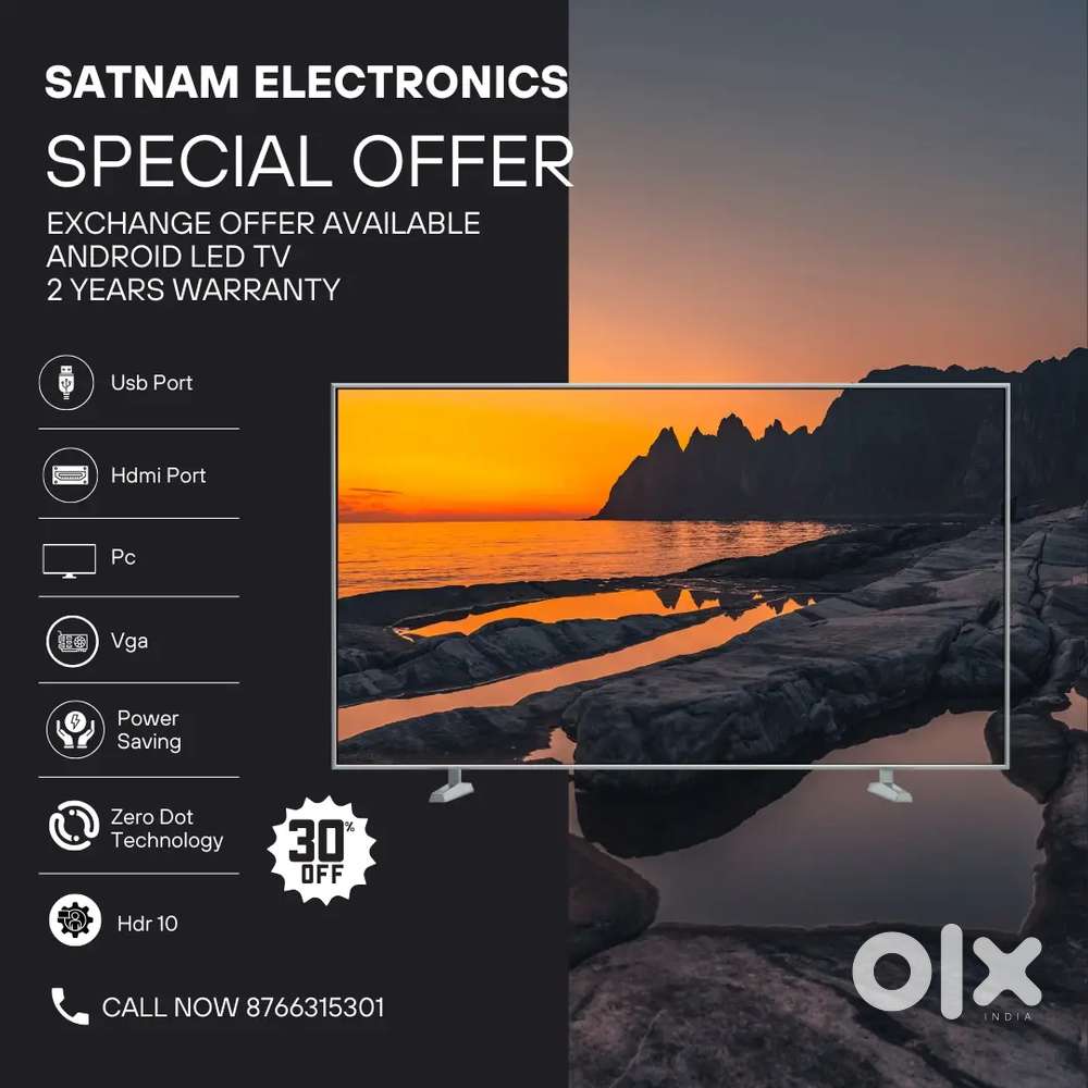 50 INCHES ANDROID SMART LED TV WITH WARRANTY 4K ULTRA