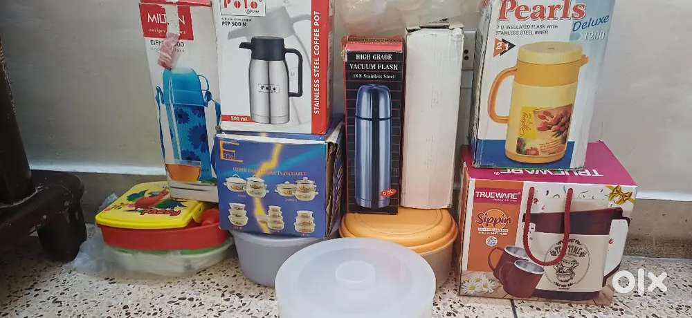 Serving handis hot pots flasks tiffin containers etc.