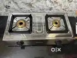 Bajaj 2 Burner SS Gas Stove and lighter (used approx. 2 months)