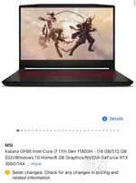 Msi Gaming Editing laptop i7 3060