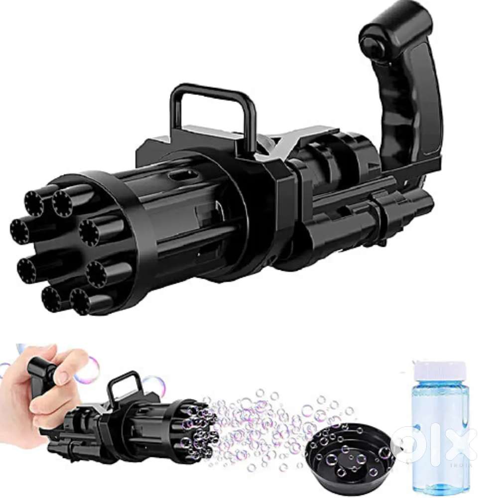 Electric bubble gun toy
