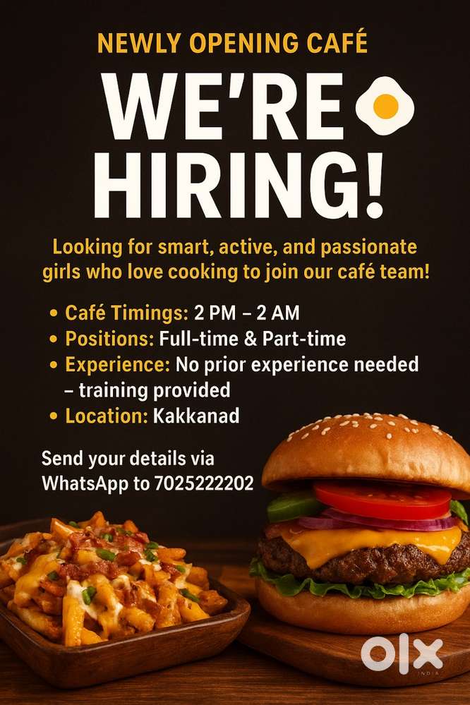 Café - Kitchen assistant Staff‘s Wanted (Girls Only)