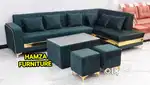 HAMZA FURNITURE NEW LOOK L SHAPE SOFA SET BAJAJ FINANCE AVAILABLE
