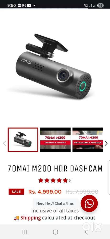 Dashcam 70 mai m200 70mai dash cam 3 hdr dash camera