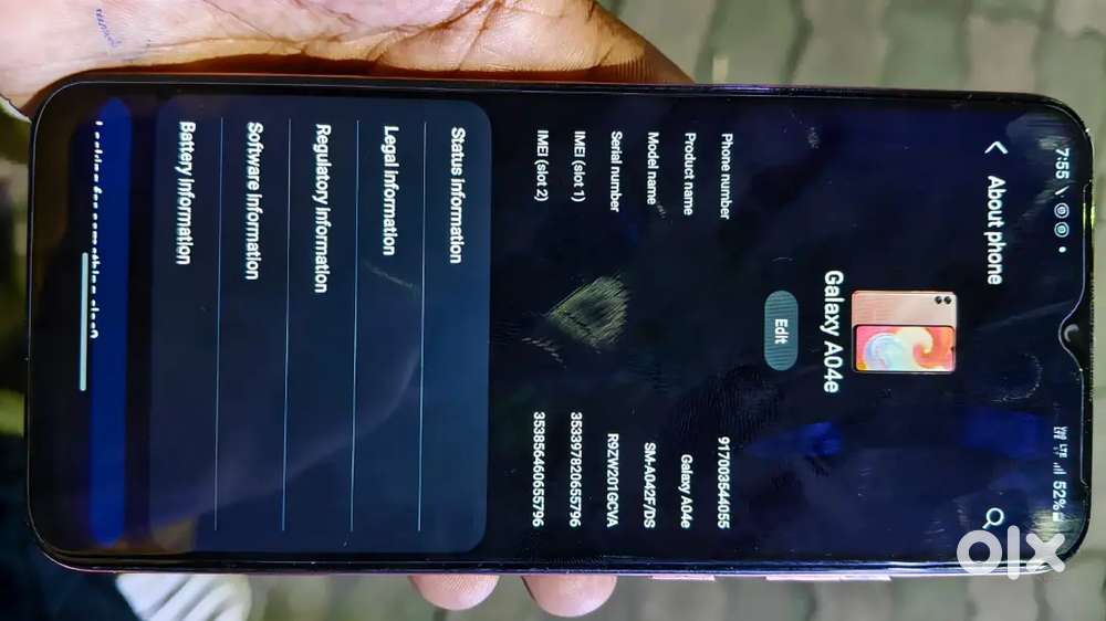 Sumsang gallaxy A04E  4GB RAM 128GB ROM. NO BILL BOX. SELL OR EXCHANGE