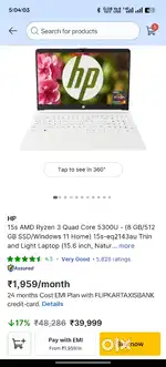 Hp RYZEN 3 quad core