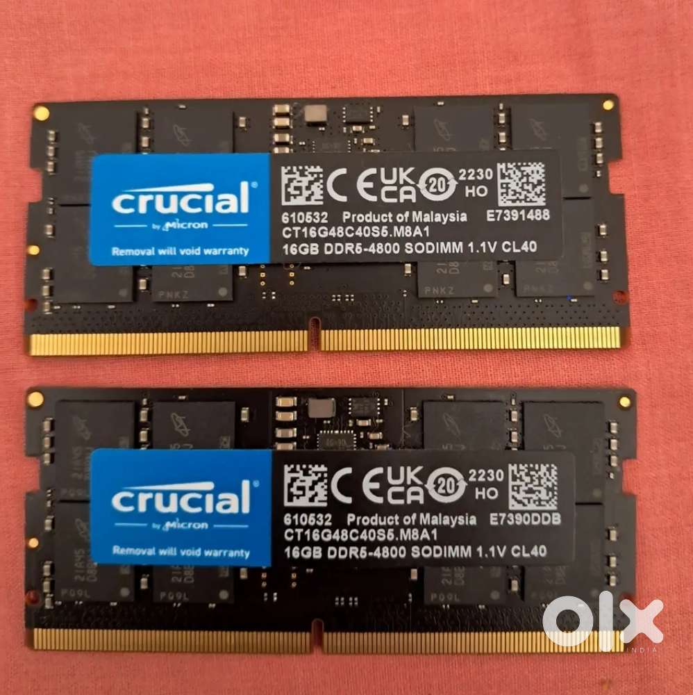 Crucial 16GB DDR5 - 4800mhz sodimm Laptop memory