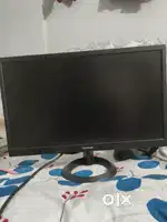 View sonic monitor 22 inch with wires and keyboard