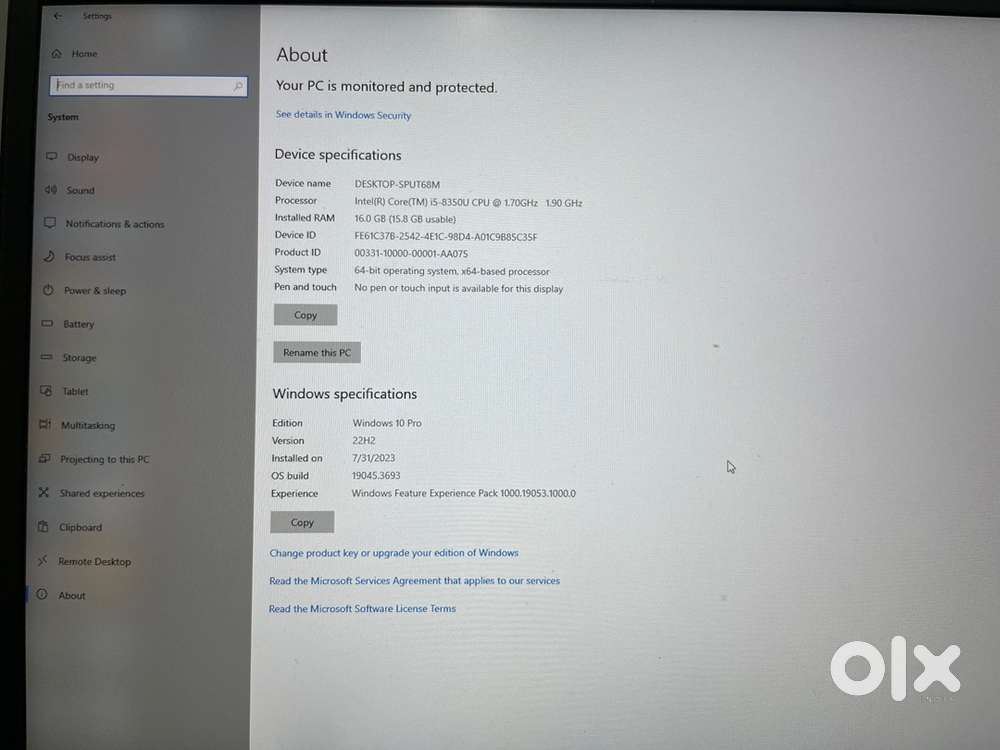 HP elitebook 16 GB 64bit window 10