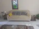 3 +2 seater  sofa set, color biege, soft leatherite