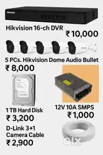 Box pack cameras with night vission and wired with mic and speaker……..