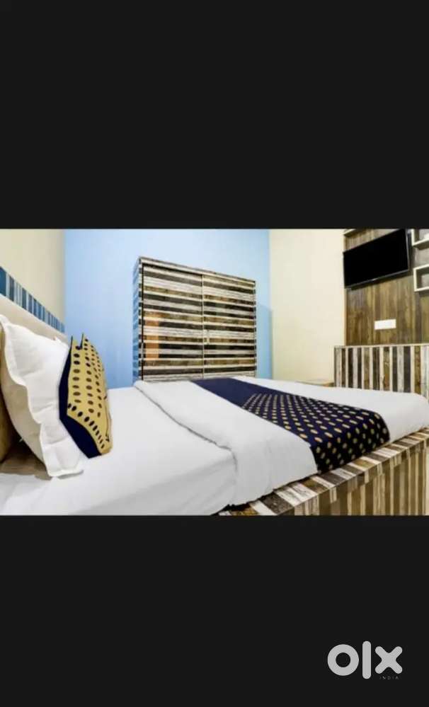 Deluxe furnished room with attach washroom,Bed with mattress,almirah