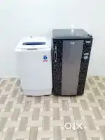 Videocon single door fridge and haier top load fully automatic wm