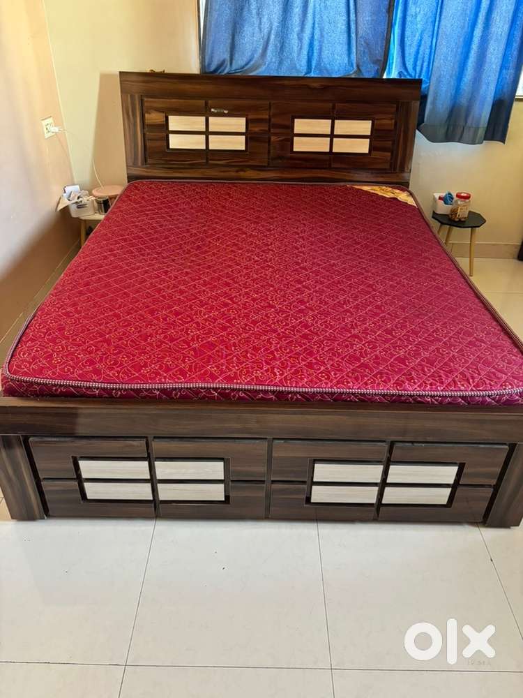Bed with storage and mattress for sale