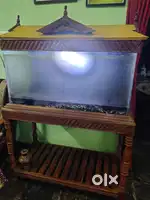 Big Glass fish tank with wooden stand