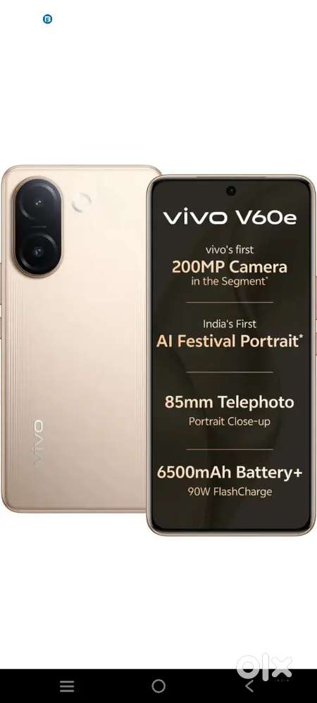 Vivo v60e 256gb 12gb 200mb camera  one week used