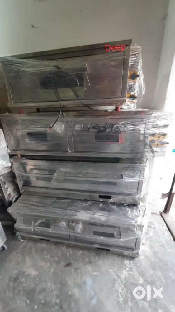 नया पुराना रेस्टोरेंट पिज़्ज़ा कैफे का समान Bhathi fridge counter oven