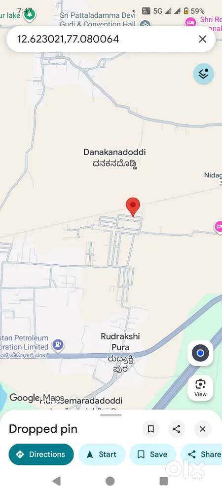 30*40 North facing plot for sale near Somanahalli industrial area