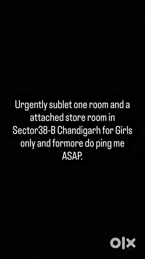 Semi furnished room in a flat in a excellent locality.