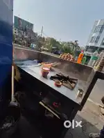 Tea stall with single gas oven (stainless steel)