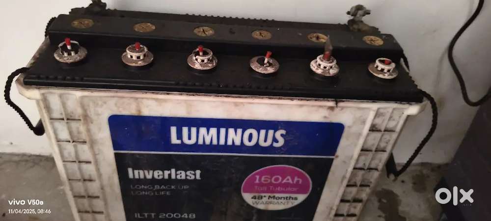 Luminous inverter 160 Ah warranty is available for 3 year