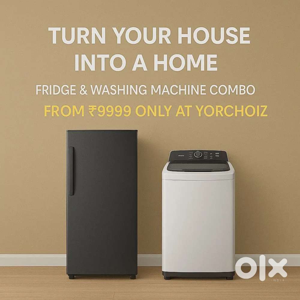 Single door refrigerator and top load washing machine