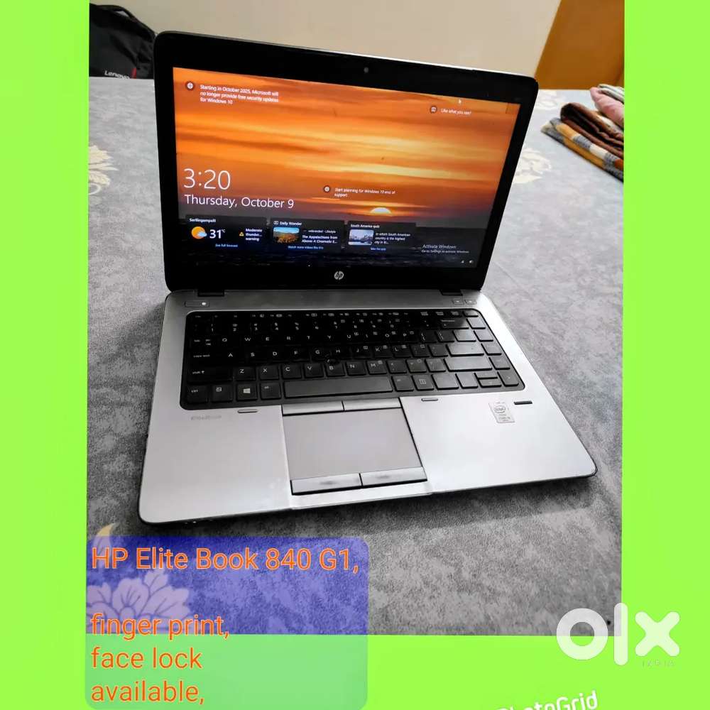 HP Elite Book Intel core i5 4 Gen. Face lock and finger print ition