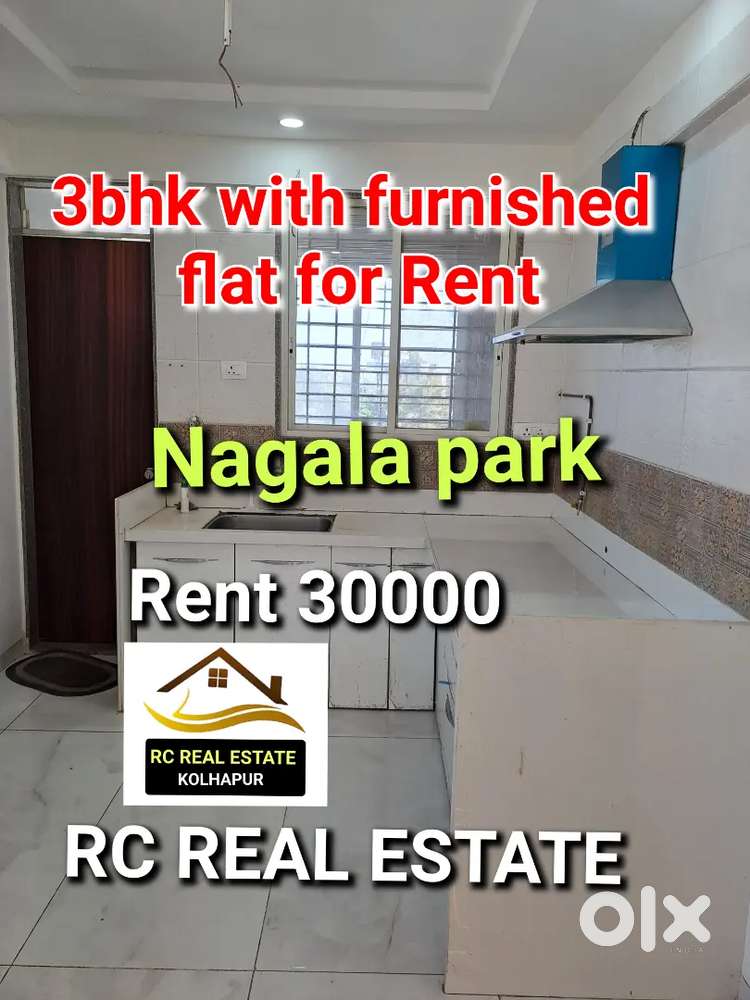 3bhk with furnished flat for rent in Nagala park rent 30000