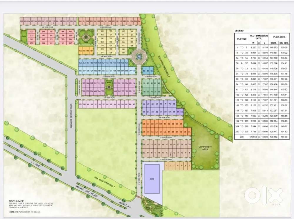 156 sq yds Residential plot for sale