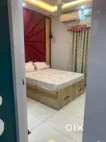 AC kitchen furnished room Bed almirah fan light for rent in all