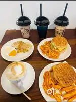 Pizza,burger, sandwich, tacos ,etc