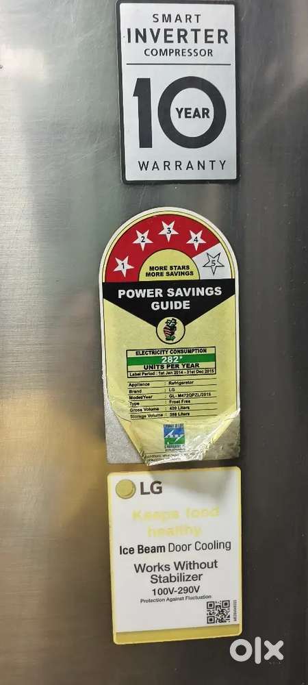 LG  frost free double door fridge