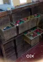 TEAK WOOD TABLE WITH 18 DRAWERS AND LOCK FOR SALE