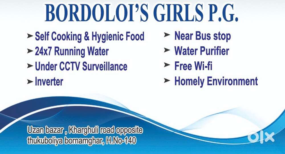 Girls P.G, Self Cooking & With Food, no extra charges for Electricity.