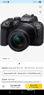 Canon R10 with lens