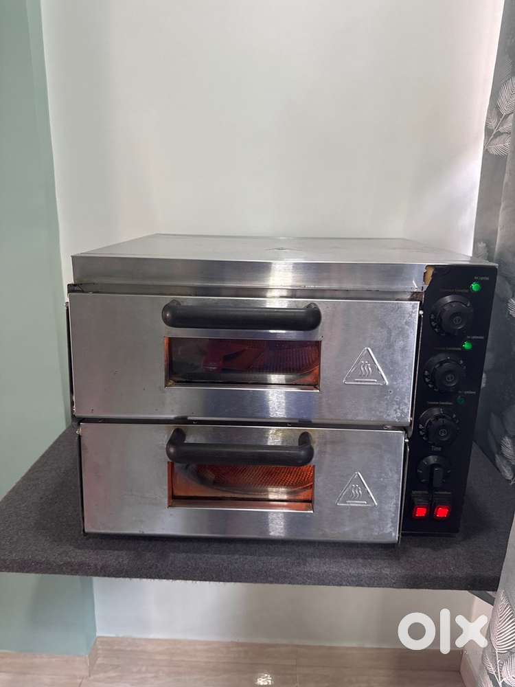 Commercial electric Stone pizza oven double deck, 16 by 16 inches