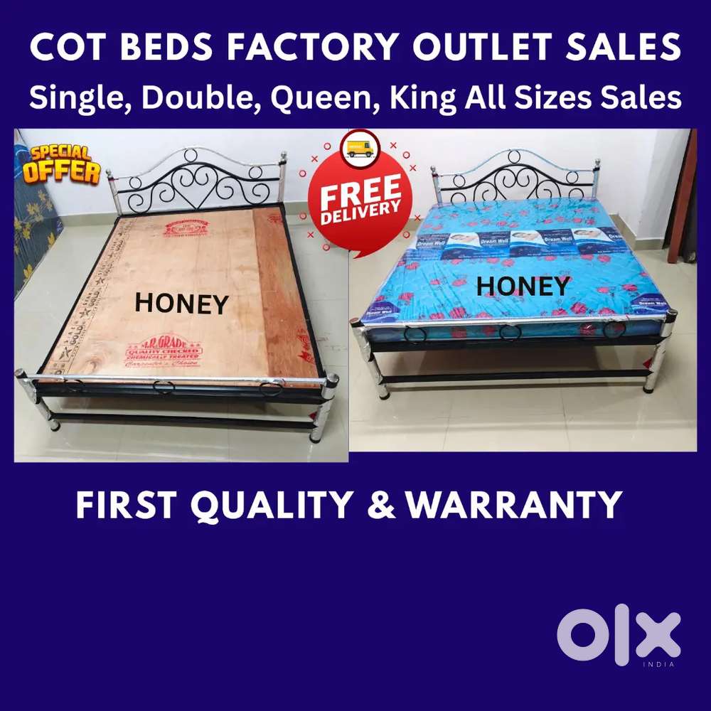 Steel Cot bed Mattresses Sales - Sweet dreams night sleep