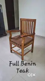 Benin Teak Chair. Condition: Good as new. Ideal for back support.
