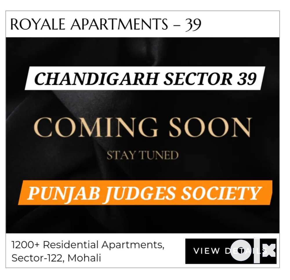Prelaunch 3BHK Punjab Judges Society Sector 39 Chandigarh 0Km