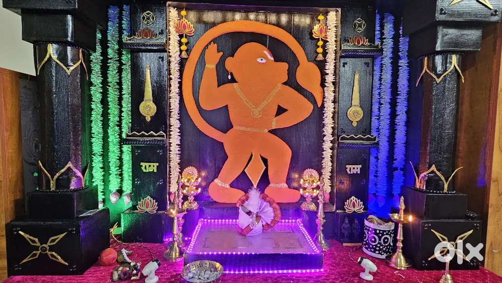 Decor item-hanuman theme temple style makhar (6ft length×5feet height