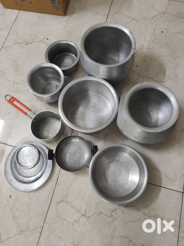 Aluminium six cookware aluminium rice handi and Aluminium pan