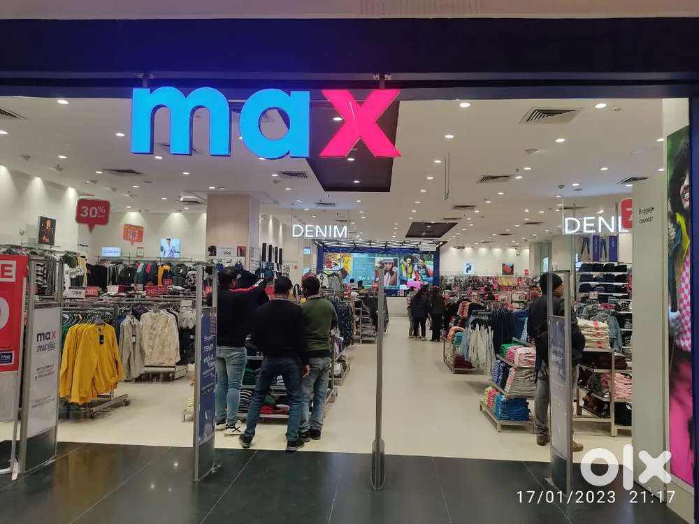 MAX STORE में पुरुष / महिला की आवश्यकता है।
तुरंत आवेदन करे !!
